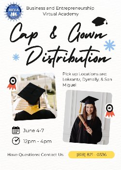 cap & gown distribution flyer